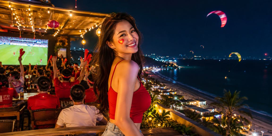 Người chơi tại Mũi Né thưởng thức cà phê và theo dõi kèo bóng đá trực tiếp