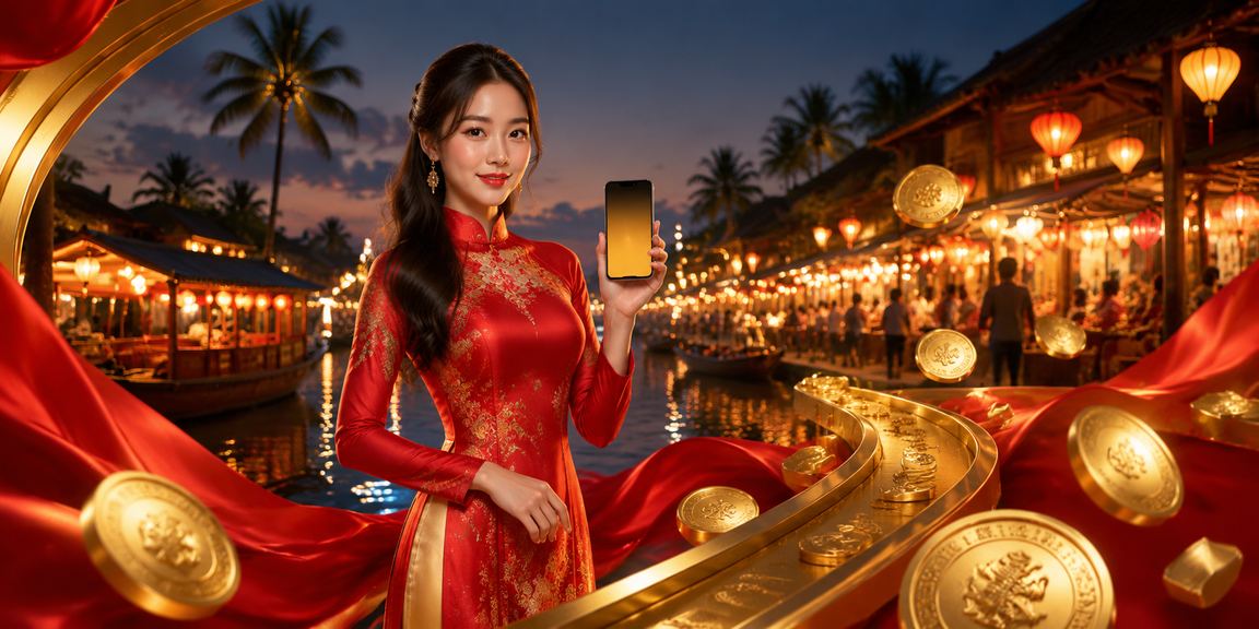 Người chơi VIP tại Phú Quốc mặc áo dài nhận ưu đãi đặc biệt trên bãi biển